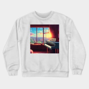 Sunrise with Music Nature Musical Life Crewneck Sweatshirt